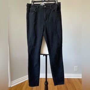 Judy Blue black denim jeans size 32 casual concert goth stretch high rise